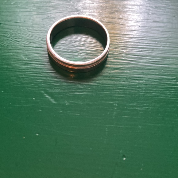 Sterling 925 pipe cut ring. Industrial style. Vintage approximate size 8US - Picture 4 of 6